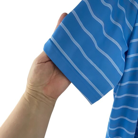 Adidas Mens Blue Striped Polo Shirt 2014 PGA Championship Valhalla Puremotion XL - Picture 4 of 7